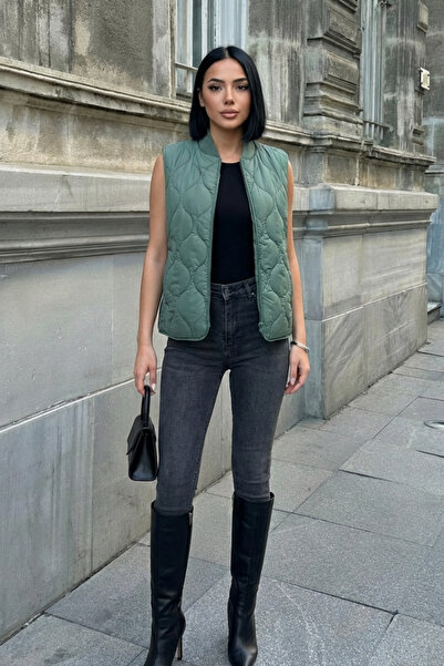 ALFUDO Moda Collection Women's Regular Fit Quilted Zipper Vest