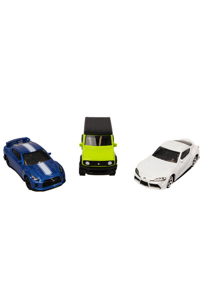 MSZ Set of 3 cars: Toyota GR Supra/Nissan GT-R/Suzuki Jimny 2018 1:58/1:64/1:48