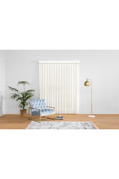 Vivense MASSARELLİ KETEN ŞANTUKLU TÜL KREM PİLESİZ 260 CM 200