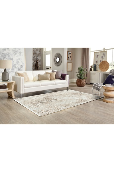 Vivense LİFE MAKİNE HALISI 6060, SAÇAKLI, BEJ, 100X200