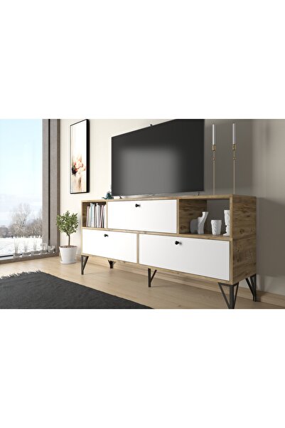 Vivense MİA TV ÜNİTESİ, ATLANTİK ÇAM BEYAZ, 160 CM