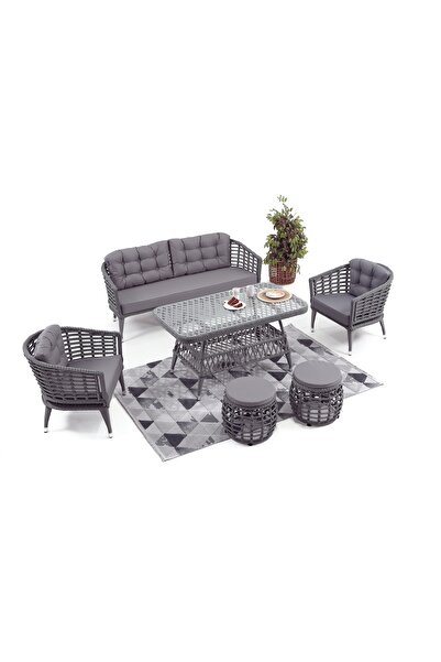 Vivense İRİS BAHÇE OTURMA GRUBU, GRİ