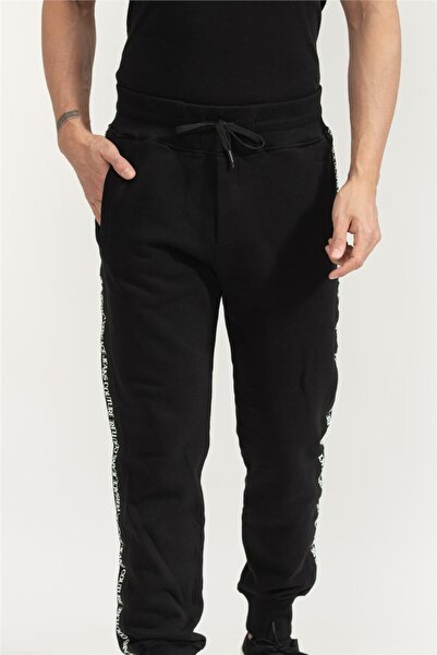 VERSACE JEANS COUTURE Lastikli Bel Slim Fit Siyah Erkek Eşofman Altı 75GAAF11...