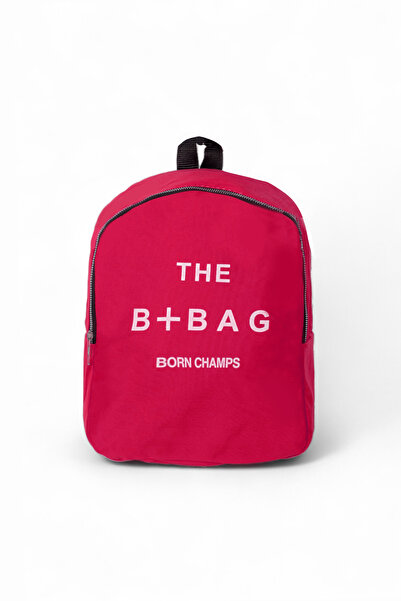 Tonny Black Women's Fuchsia Text Printed Single Compartment Backpack