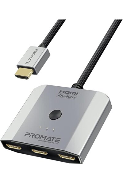 Promate محول الوسائط H3 ثلاثي في واحد HDMI فائق الدقة 4K 60 هرتز