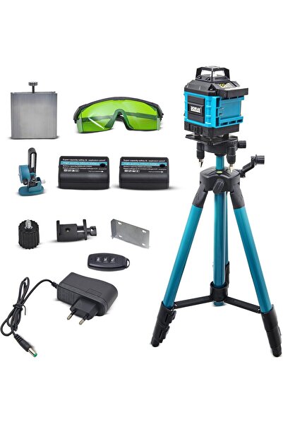 Bonai Rechargeable Green Multi-Line Laser Level with Remote Control