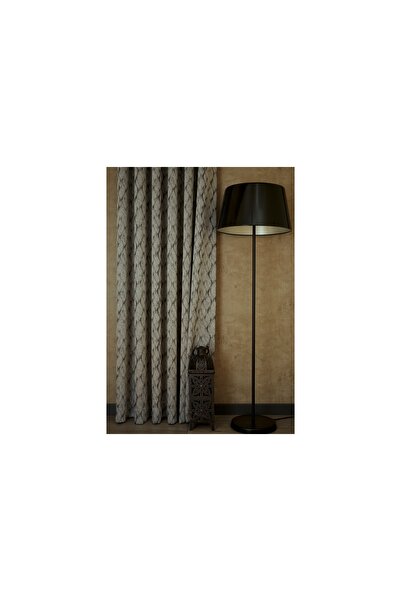 Vivense HELEZONİK DESEN SIK PİLE FON PERDE, ANTRASİT, 200X260