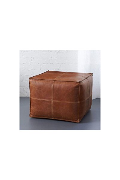 Vivense NAPOLYON GERÇEK DERİ PUF, KAHVE