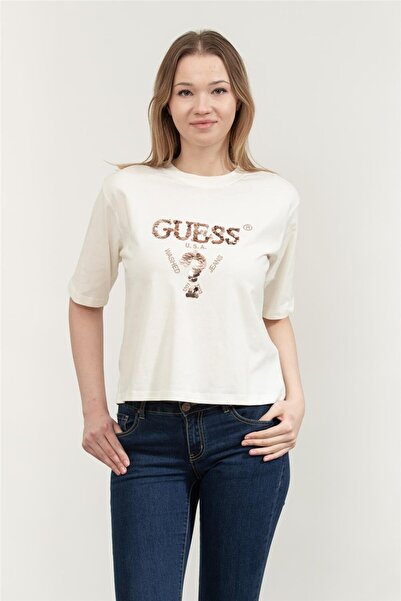 Guess Aurélie Kadın Aktif Boxy Fit T-Shirt