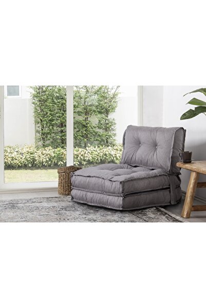 Vivense MİLA KATLANIR YATAKLI TEK KİŞİLİK UZANMA MİNDERİ, GRİ