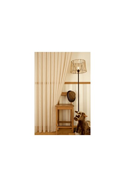 Vivense FANTEZİ BUKLE ORTA SIK PİLE TÜL PERDE, BUĞDAY, 250X260