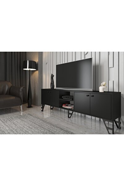 Vivense SOFİA TV ÜNİTESİ, SİYAH, 180 CM