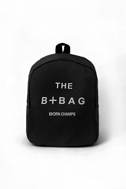 Tonny Black Women's Black Text Printed Single Compartment Backpack