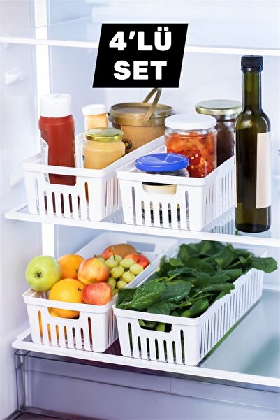 Bayev منظم ثلاجة مودولار من كليو مكون من 4 قطع - منظم مطبخ داخل الدرج مع حامل أدوات المائدة وحامل الملاعق