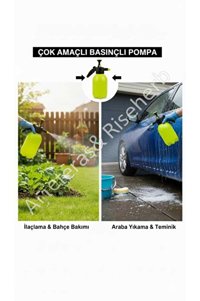 İlposan Oto Araç Yıkama Pompası Köpük Püskürtme 2 Litre Araba Yıkama El Pompa...
