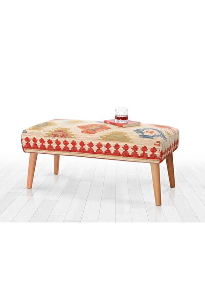 Vivense BESHİR KİLİM BENCH PUF, KREM