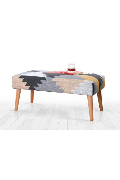 Vivense BESHİR KİLİM BENCH PUF, YAPRAK