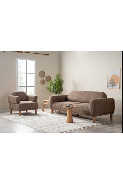 Vivense SOLİ BOHEM TEDDY KOLTUK TAKIMI, KAHVERENGİ