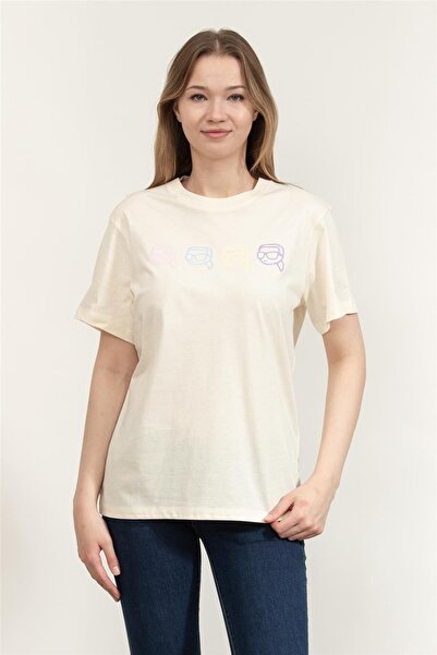 Karl Lagerfeld Kadın Bisiklet Yaka T-Shirt