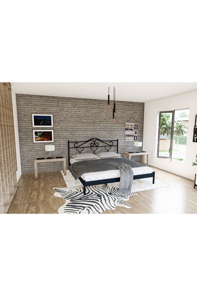 Vivense GOLD DUBLEX METAL KARYOLA, SİYAH, 150X200