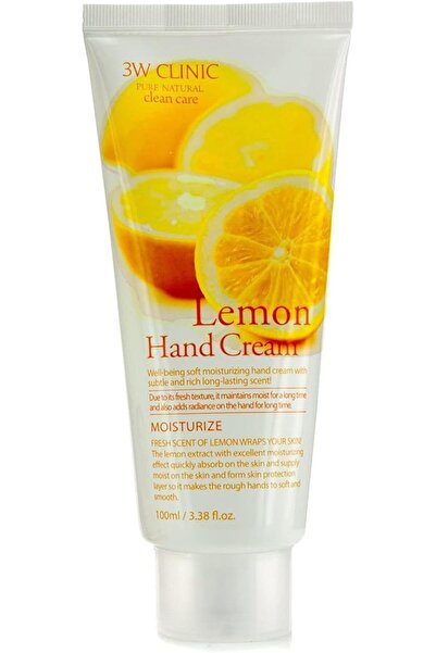 3W CLINIC Hand Cream, Lemon, 3.38 Ounce