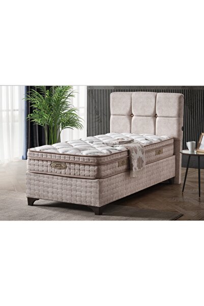 Vivense TOVA BAZA BAŞLIK VE YATAK SETİ KREM, 100X200