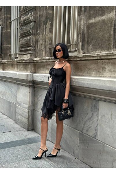 ÇEÇİM Γυναικείο Μίνι Φόρεμα με Λεπτομέρεια Κορσέ και Τιράντες NSA-58008