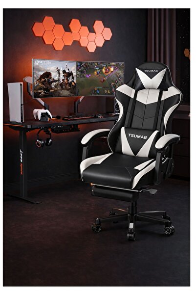 TSUMAB Ergonomic Gaming & Office Chair with Adjustable Recline, Lumbar Suppor...