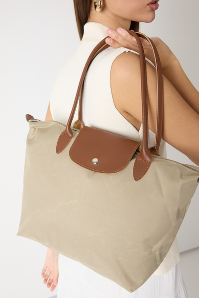 Tonny Black Women's Mink Medium Size Hand and Shoulder Bag with Strap