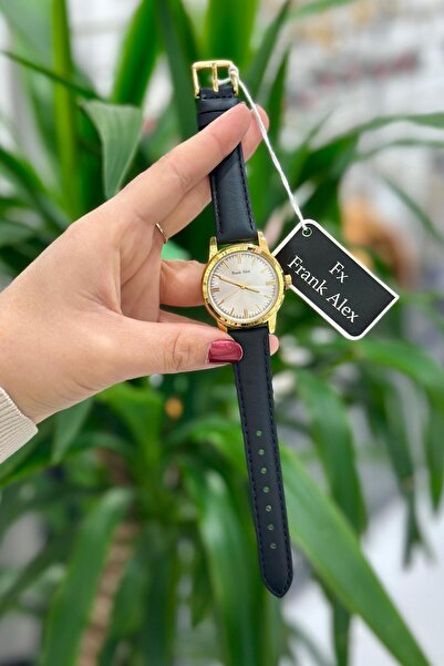 Frank Alex Deri Kordon Su Geçirmez Garantili Kadın Kol Saati