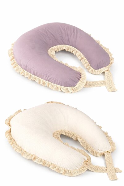 Jaju Baby Κρεμ χρώμα βάφλας - Χρώμα πέτρας 100% βαμβακερό μαξιλάρι θηλασμού -...