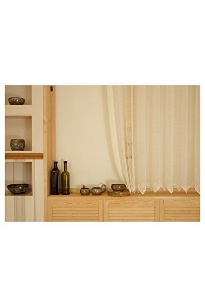 Vivense MASSARELLİ FİLE TÜL PERDE, SIK PİLE, KREM, 400X190