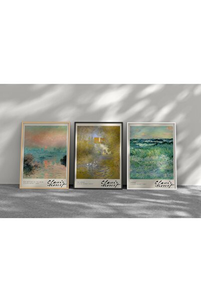 Vivense CLAUDE MONET III ÜÇLÜ ÇERÇEVELİ TABLO