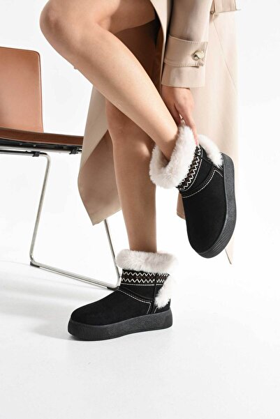 stato 219851142-1 Women's Soft Comfortable Fur Boots - Textile Suede Winter B...