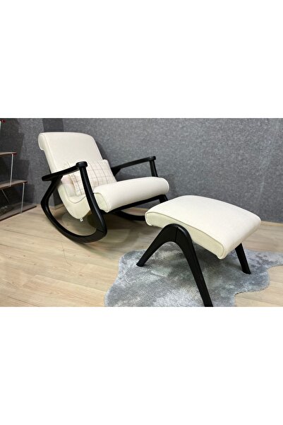 Vivense ASEDİA EKOL SALLANAN SANDALYE, KREM, SİYAH AYAK