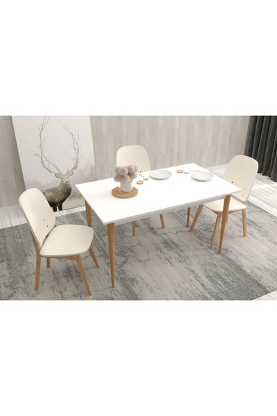 Vivense KARYA MUTFAK MASASI, BEYAZ, 120x67