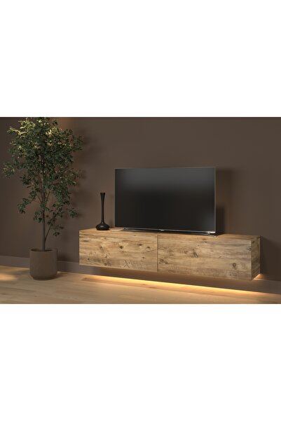 Vivense RAMİ LED IŞIKLI TV SEHPASI, MİNİFİKSLİ ATLANTİK ÇAM