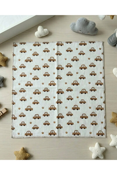 Deko Dekor Patterned Baby Blanket Organic Cotton Ecru 100X100 cm