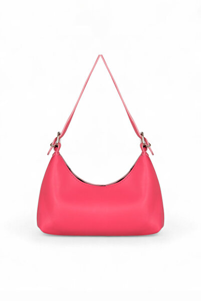 Tonny Black Women's Fuchsia Faux Leather Baguette Hand and Shoulder Bag