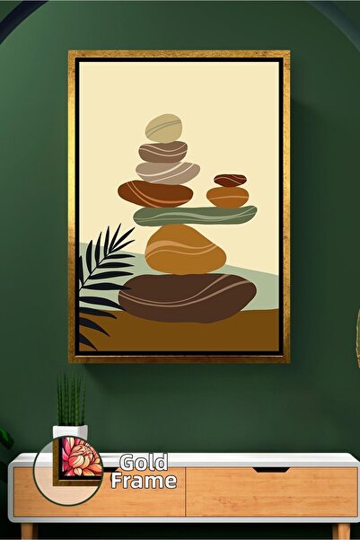 KOSS Dijital Decor de perete în stil boho, abstract, boem, cu figuri de echil...