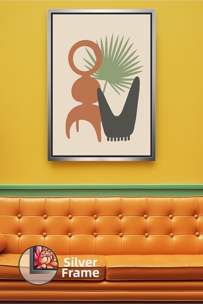 KOSS Dijital Pictură pe pânză înrămată cu compoziție modernă minimalistă, în ...