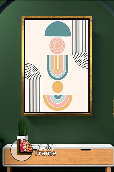KOSS Dijital Decor de perete boem cu model geometric pastel, pictură pe pânză...