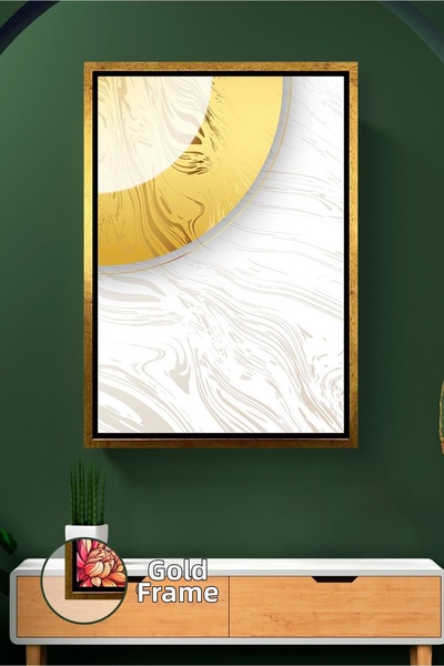 KOSS Dijital Pictură de perete geometrică abstractă modernă, în tonuri de bej...