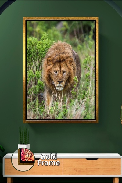 KOSS Dijital Εικόνα Σαφάρι με Λιοντάρι στη Φύση, Ζωγραφική με Πράσινο Χρώμα, ...