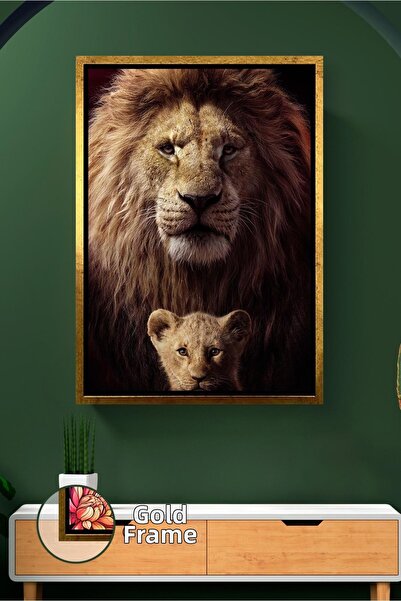 KOSS Dijital Pictură cu animale tematice de familie cu mama și puiul de leu, ...