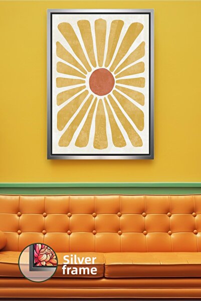 KOSS Dijital Pictură boemă cu model de flori galbene, pictură modernă pe pânz...