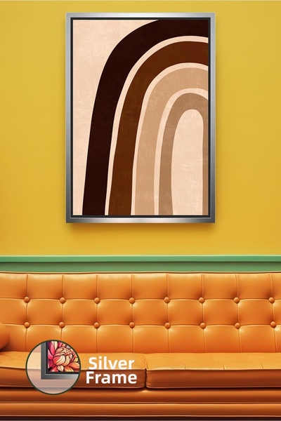 KOSS Dijital Pictură pe pânză înrămată, care oferă tonuri calde de pământ, cu...