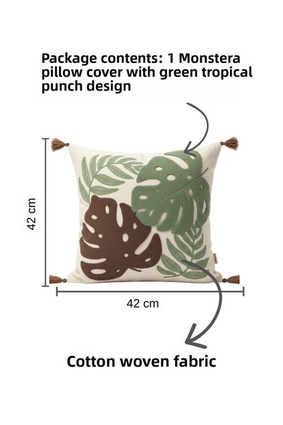 cottoncloth Tera Bohem Punch Embroidered Kirlent Cover 42X42 cm