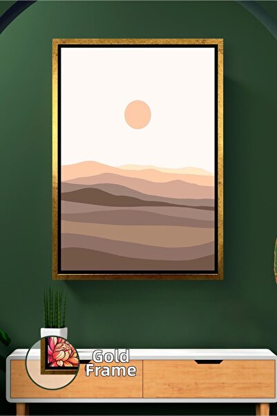 KOSS Dijital Tablou de pânză în stil boho cu peisaj boem de deșert și tranziț...