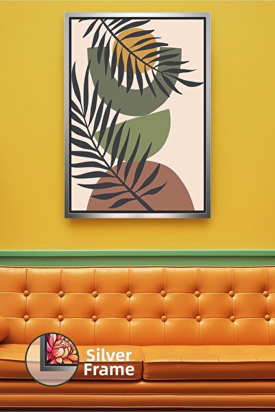 KOSS Dijital Tablou de pânză cu model de frunze vegetale Tablou de pânză cu r...